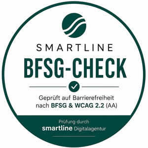 smartline Barrierefreiheits-Hinweis: Diese Website orientiert sich an WCAG 2.2 AA